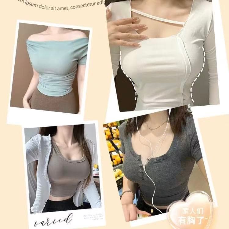 เสื้อในดันทรง บราไร้โครง หน้าอกเล็ก ๆ ใหญ่มาก ฟองน้ำหนา 5cm บราดันทรง Convertible - สายรัดถอดออกได้สําหรับ รูปที่ 2