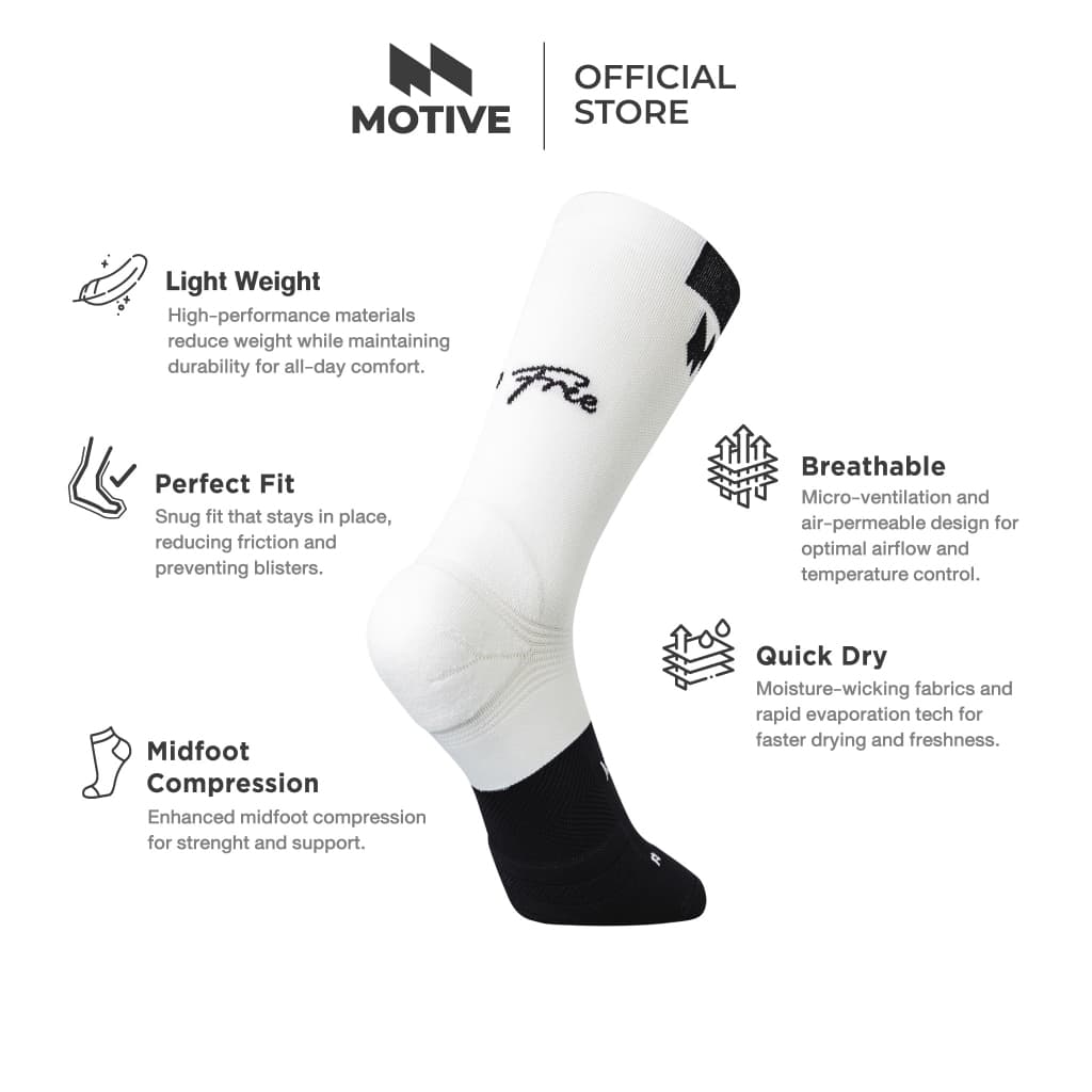 MOTIVE SOCK ถุงเท้าวิ่ง รุ่น ULTRA SPEED - Pure Contrast - ระดับหน้าแข้ง ข้อสั้น ถุงเท้ากีฬา ถุงเท้าวิ่ง รูปที่ 2
