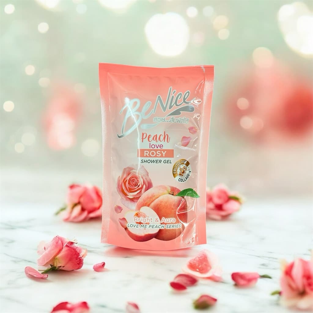 BeNice Love Me Peach Shower Gel 400ml. รูปที่ 2