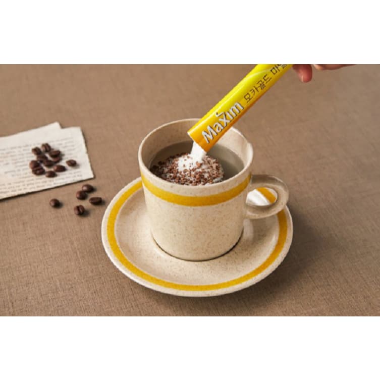 Maxim กาแฟ Maxim Coffee 100 ซอง Mocha Gold Mild นำเข้าจากเกาหลี กาแฟเกาหลีสำเร็จรูป 맥심 รูปที่ 9
