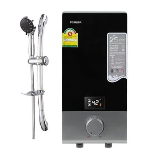 TOSHIBA เครื่องทำน้ำอุ่น 4,500 วัตต์ ระบบดิจิตอล รุ่น DSK45ES5KW สีขาว สีดำ รับประกัน 5 ปี รูปที่ 4