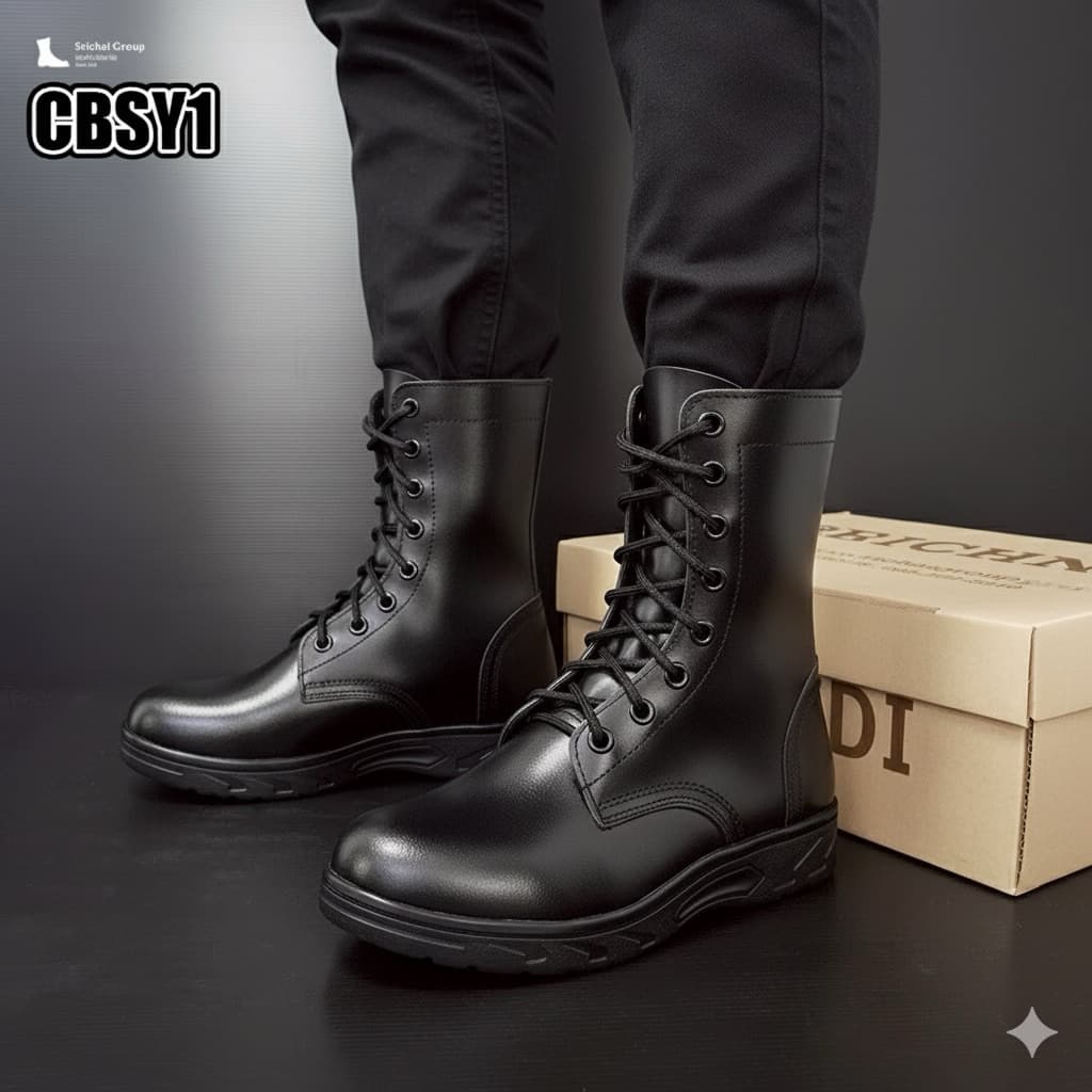 Combat Boots - CBSY1/ คอมแบท รุ่น CBSY1 หนังแท้ by Srichaigroup