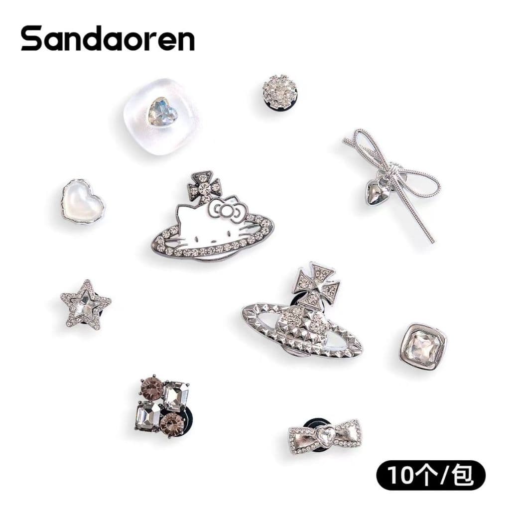 10 ชิ้น เช๊ตการ์ตูน ตุ๊กตาร้านไทย#จิบบิท#ติดรองเท้า#กระเป๋า#DIY น่ารัก อุปกรณ์เสริมจัดส่งทันที รูปที่ 8
