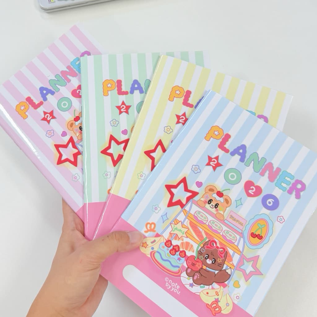 Planner 2026 ลายน่ารัก ลงวันที่แล้ว พิมพ์สีและพิมพ์ขาวดำ รูปที่ 4