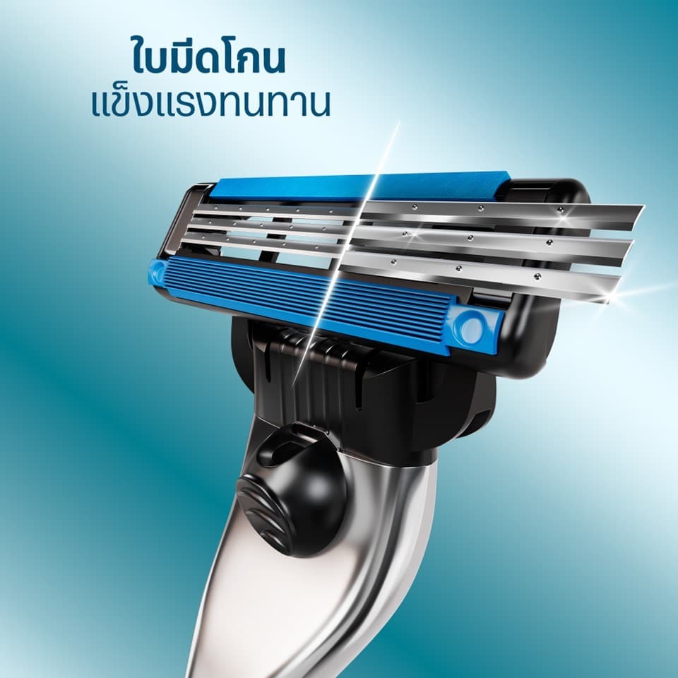 ยิลเลตต์ มัคทรี พลัส ใบมีดโกน แพ็ค 6 ชิ้น GILLETTE MACH3+ BLADE 6 CARTRIDGES REFILLS รูปที่ 4