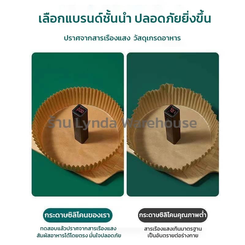 กระดาษไขรองหม้อทอดไร้น้ำมัน กันติด ทนร้อนสูง ใช้งานง่าย ปลอดภัยต่ออาหาร ช่วยลดคราบมัน รูปที่ 7