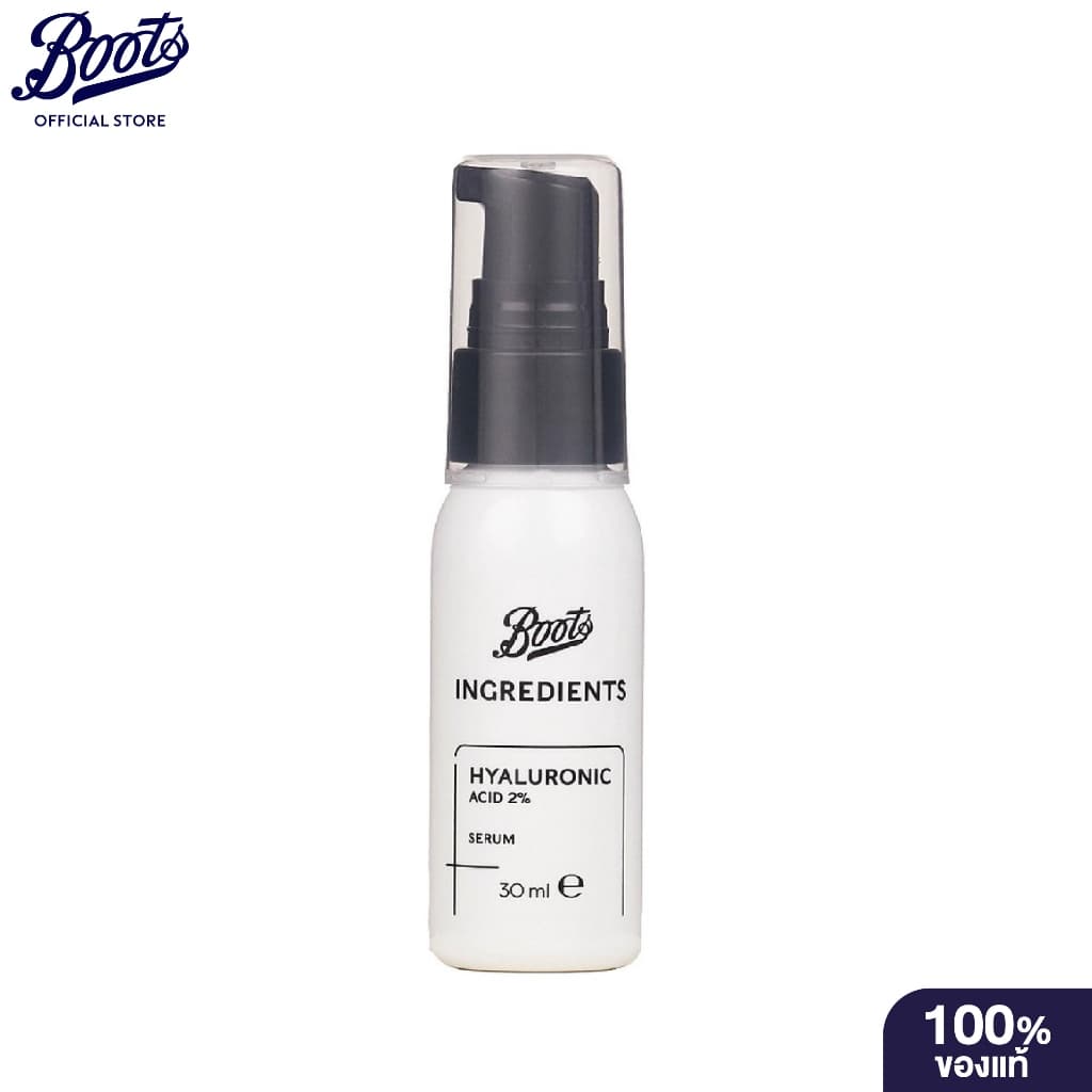 Boots Ingredients Hyaluronic Acid 2% Serum 30 Ml บู๊ทส์ อินกรีเดียนส์ ไฮยาลูโรนิค แอซิด 2% เซรั่ม 30 มล. รูปที่ 1