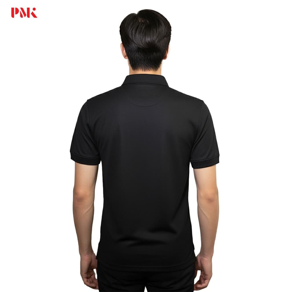 เสื้อโปโล Coolplus Oxy Prime สีดำ-PMKPOLOMAKER รูปที่ 4