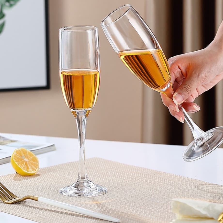 แก้วแชมเปญใส CHAMPAGNE แก้วไวน์ขาว สวยหรูหรา ขนาด185 ml รูปที่ 1