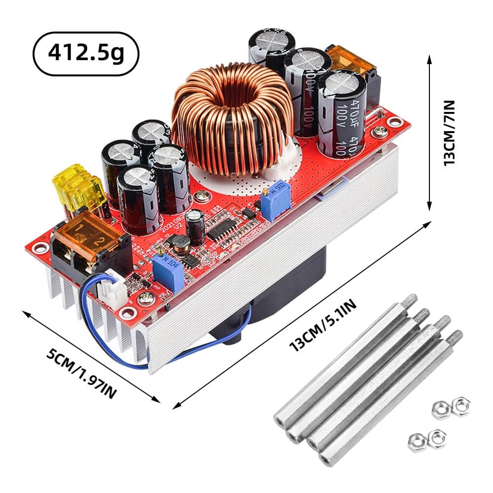 สเตปอัพ 1800W 40A 1200W 20A สเต็ปอัพ step up dc สเต็บอัพ เสต็ปอัพ โมดูล สะเต็ปอัพ Converter Boost 8-60V ถึง 12-90V รูปที่ 5
