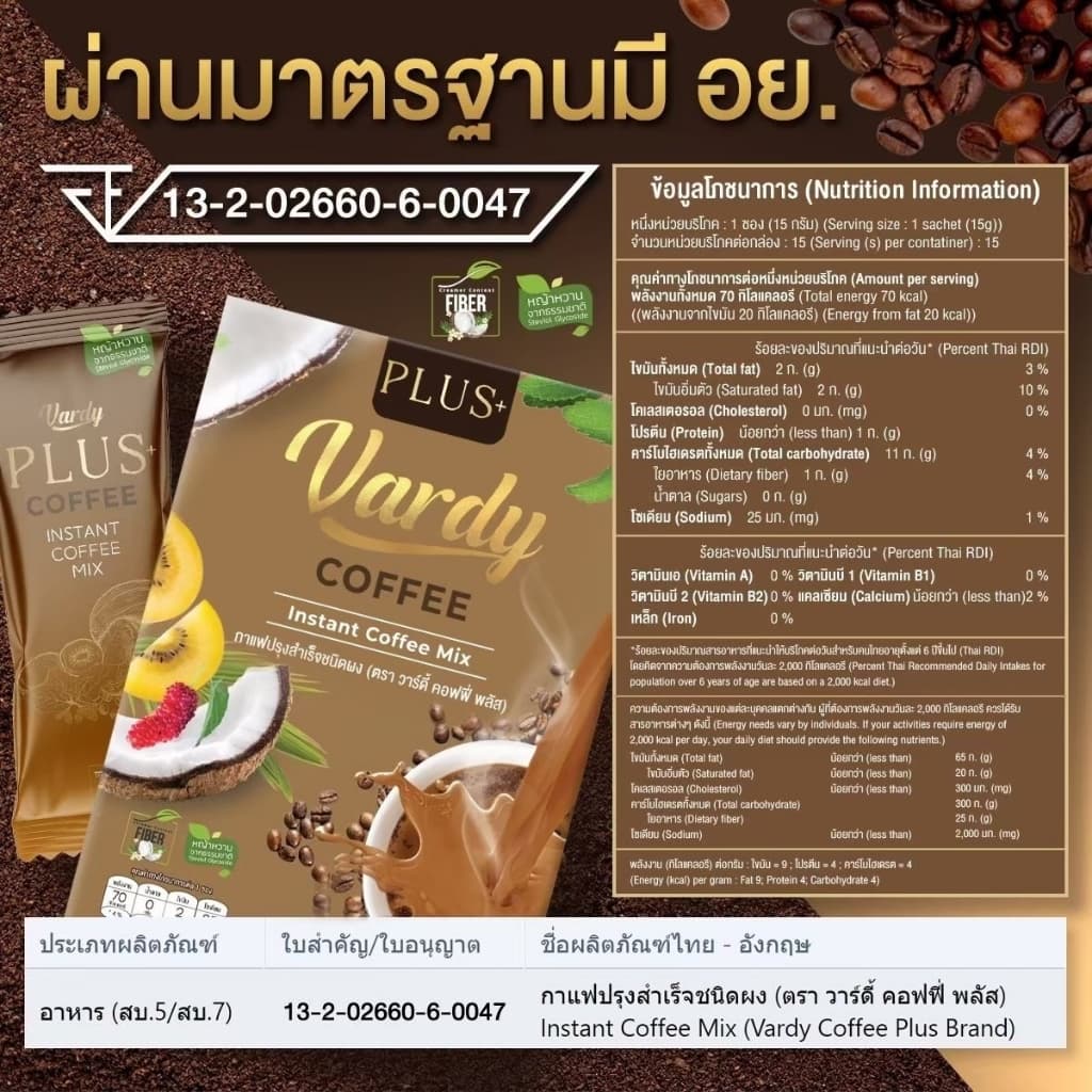 Vardy Plus+ กาแฟวาร์ดี้พลัส กาแฟคุมหิว อิ่มง่ายอยู่ท้อง ถ่ายคล่อง ครองใจสายสุขภาพมานาน รูปที่ 7