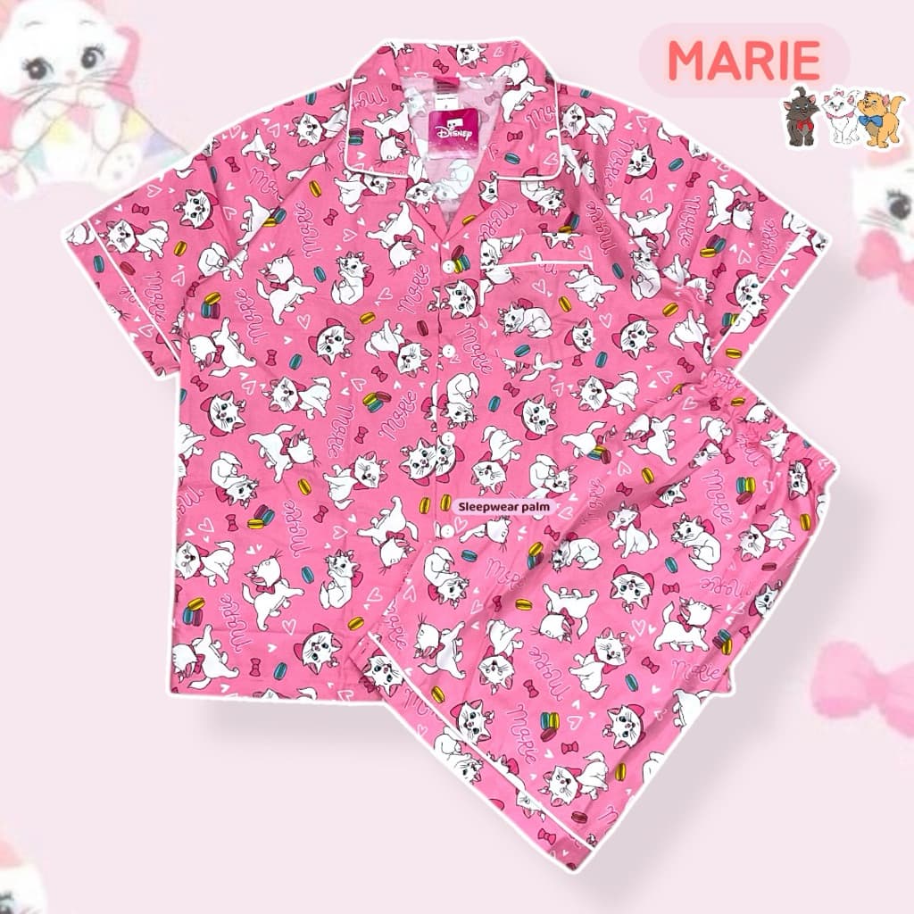 ชุดนอน Disney Marie |ผ้าคอตตอลเชิ้ต ลิขสิทธิ์แท้ รูปที่ 5
