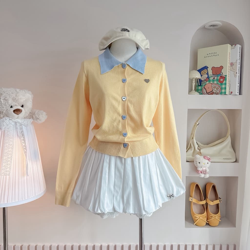 Cardigan Pastel ชุดเสื้อคาร์ดิแกนสีพาสเทล แมทกระโปรง รูปที่ 6