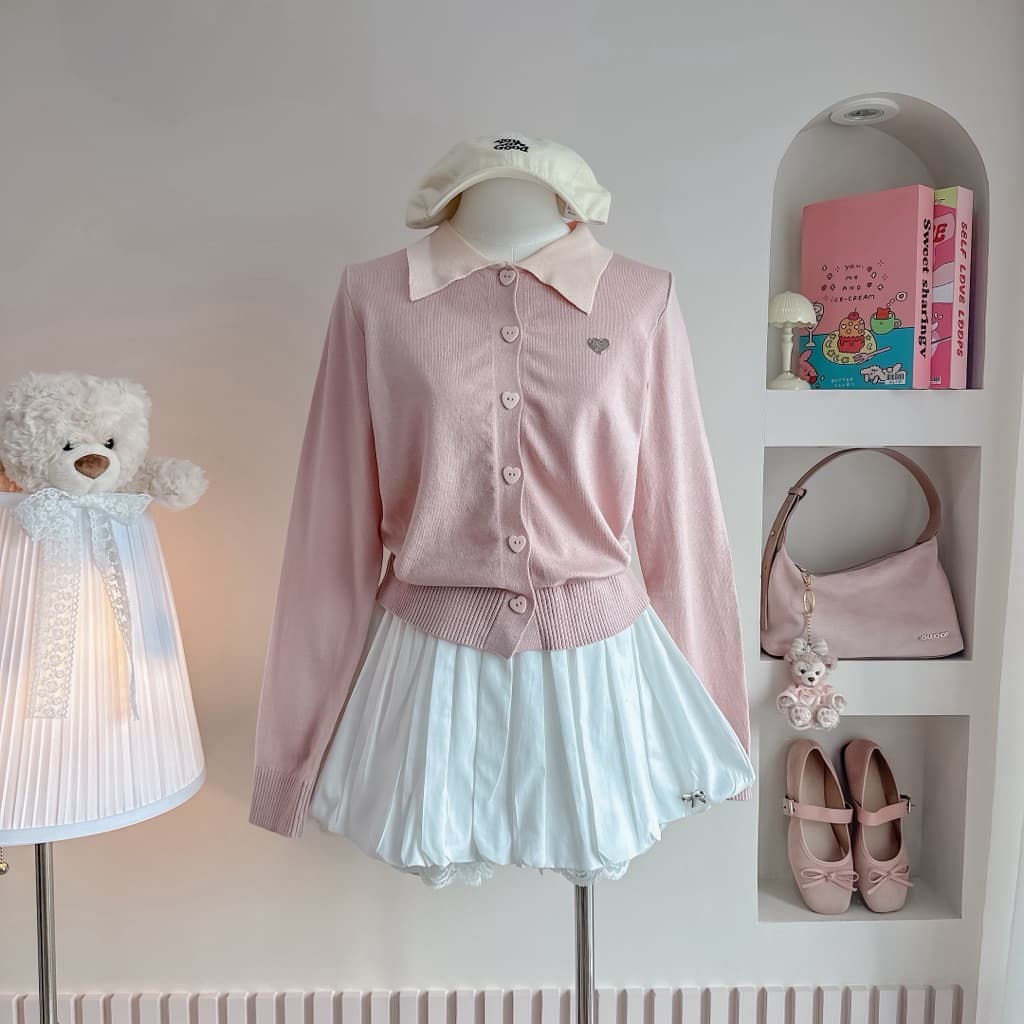 Cardigan Pastel ชุดเสื้อคาร์ดิแกนสีพาสเทล แมทกระโปรง รูปที่ 9