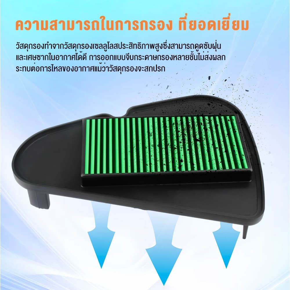 กรองอากาศสำหรับรถจักรยานยนต์ Honda Scoopy I ปี 2012-2019 Honda Zoomer-x และ Honda Moove อะไหล่แท้ OE:17210-K16-900 รูปที่ 4
