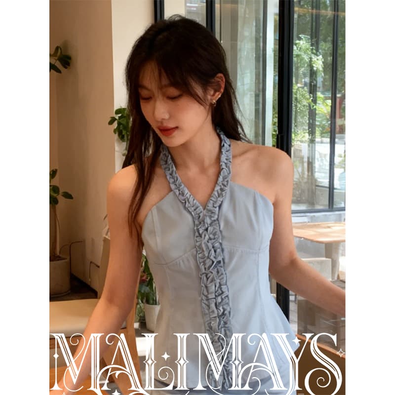 MALIMAYS Dearie Top เสื้อครอปคล้องคอ รูปที่ 5