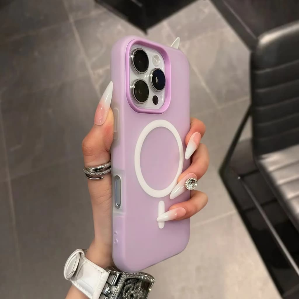 Magnetic 2 in 1 เคสโทรศัพท์มือถือ For Samsung A07 A17 A56 A55 A36 A26 A16 A06 A05S A53 A54 S26 Ultra S25 S24 FE เยลลี่ รูปที่ 4
