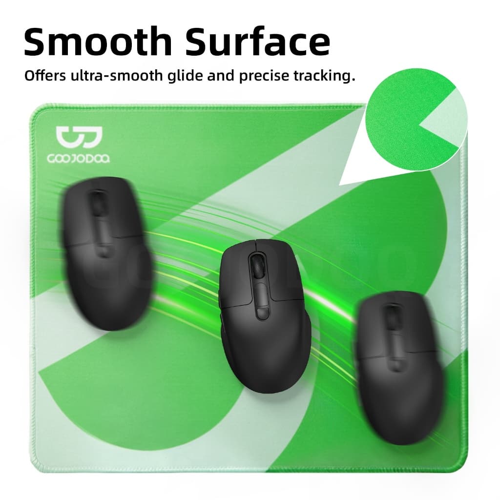 GOOJODOQ แผ่นรองเมาส์ กันลื่น ดีไซน์แบบโอเวอร์ล็อก ยางคุณภาพสูง หนาขึ้น Mouse Pad รูปที่ 5