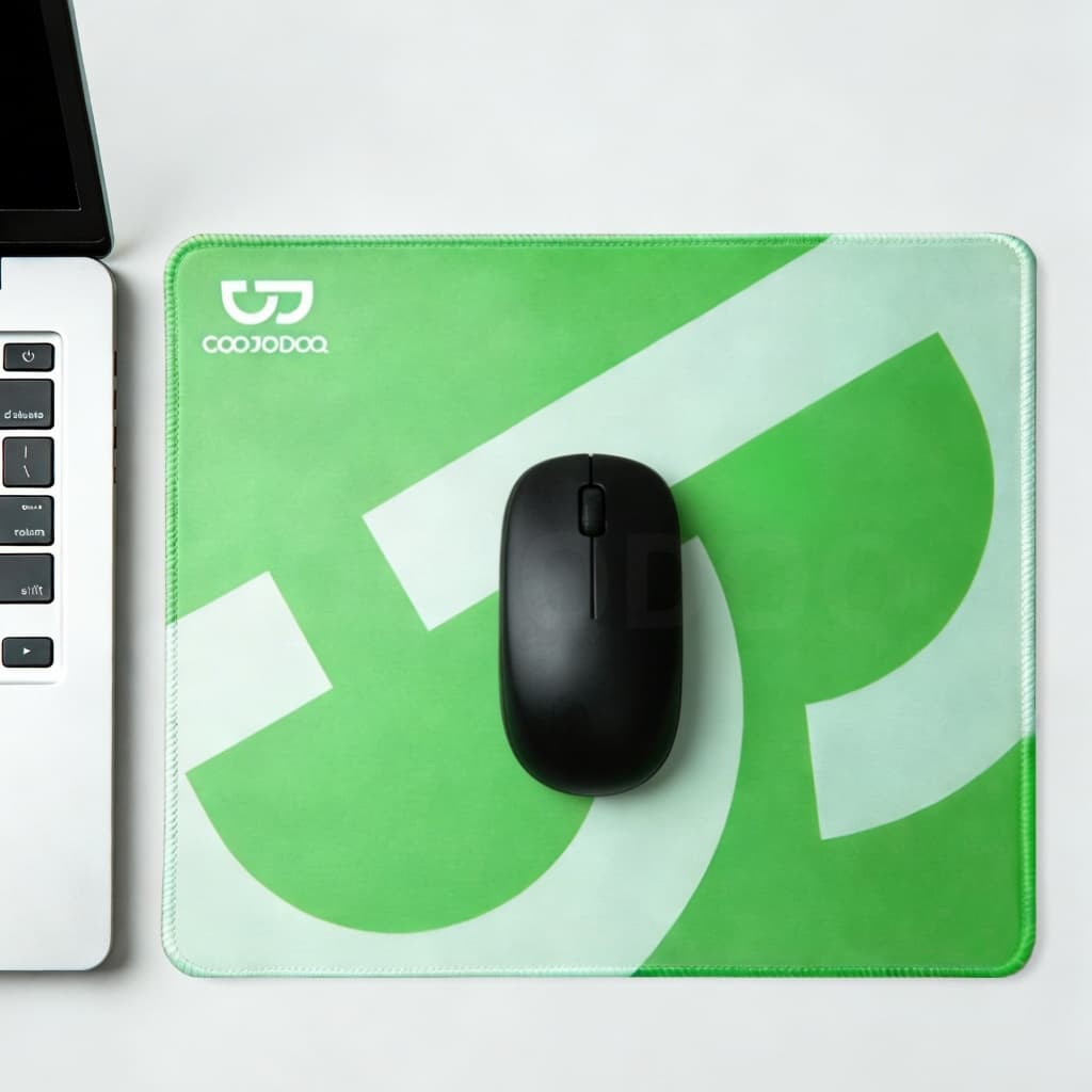 GOOJODOQ แผ่นรองเมาส์ กันลื่น ดีไซน์แบบโอเวอร์ล็อก ยางคุณภาพสูง หนาขึ้น Mouse Pad รูปที่ 9