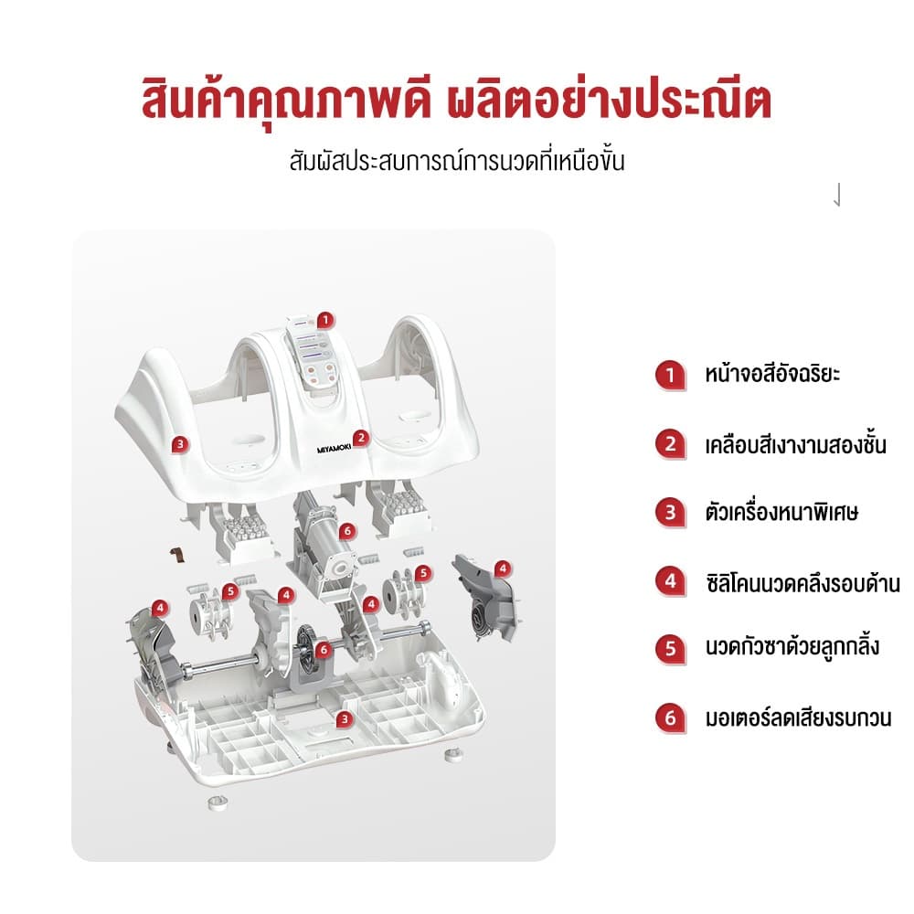 MIYAMOKI เครื่องนวดเท้าอัตโนมัติ กดจุด เครื่องนวดเท้าผู้ เครื่องนวดที่บ้าน ร้อน acupoint อัตโนมัติ รูปที่ 7