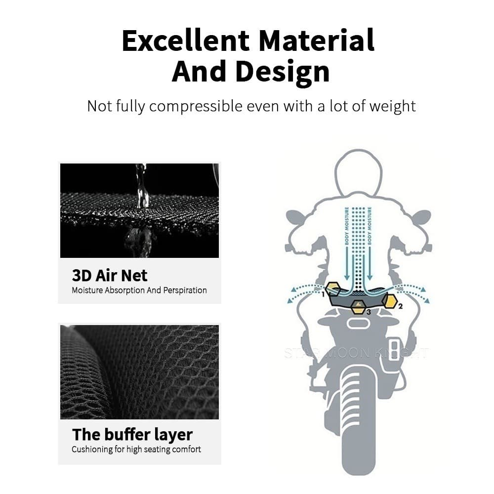 อุปกรณ์เสริมรถจักรยานยนต์ Anti-Slip 3D ผ้าตาข่ายที่นั่ง Breathable เบาะกันน้ําสําหรับ Honda PCX125 PCX150 PCX160 ADV160 รูปที่ 6
