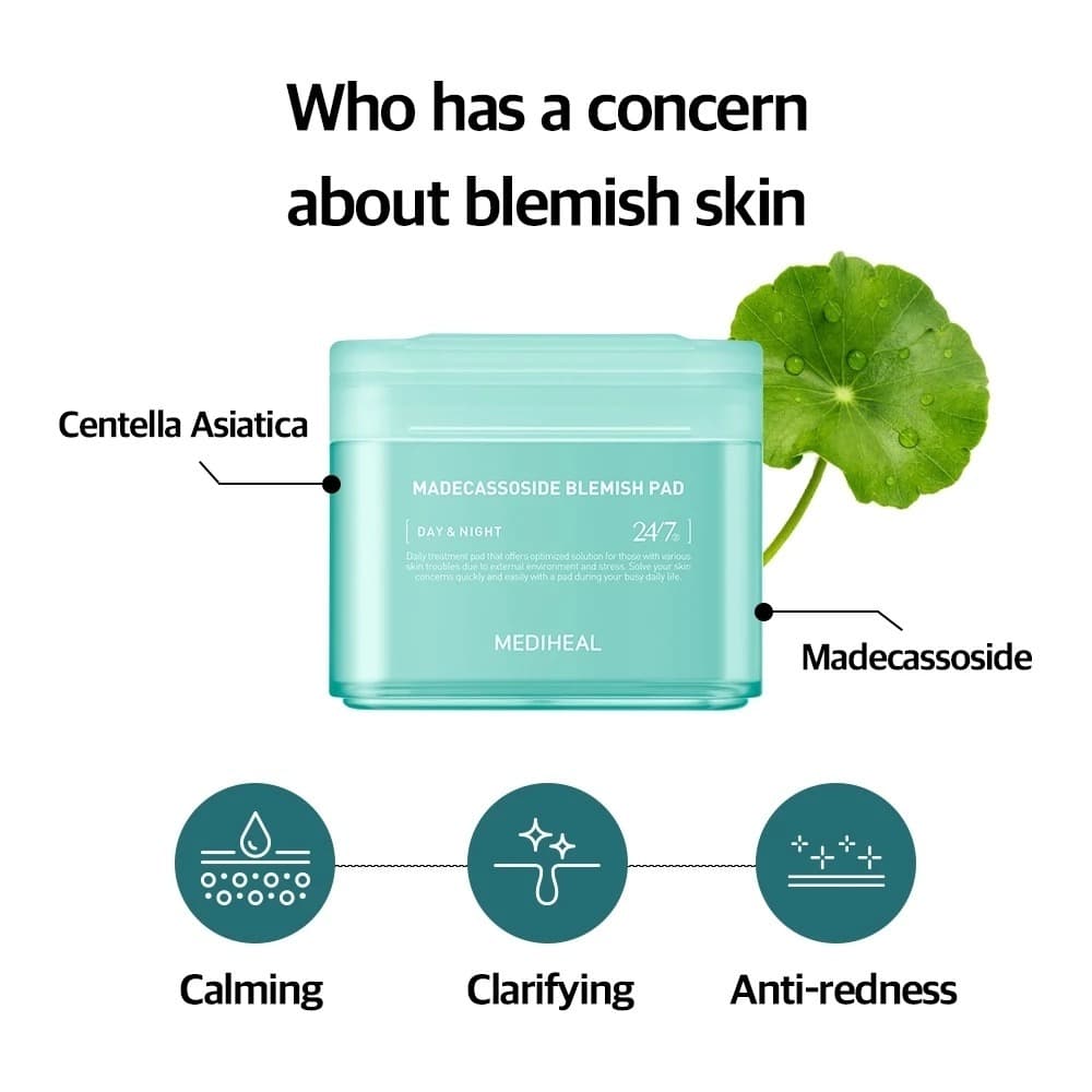 Mediheal Toner Pads - Collagen Firming, Madecassoside Blemish, Teatree Acne, Vitamide Brightening, Retinol รูปที่ 3