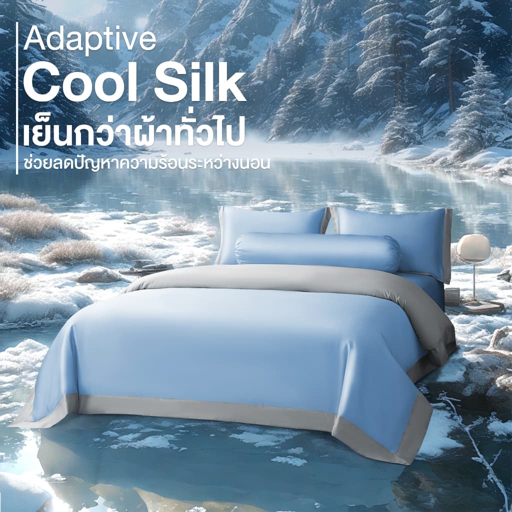 ibed ผ้าปูที่นอน 1 ชิ้น ผ้านุ่มลื่น ป้องกันไรฝุ่น กันขนสัตว์ รุ่น Adaptive Cool Silk รูปที่ 2