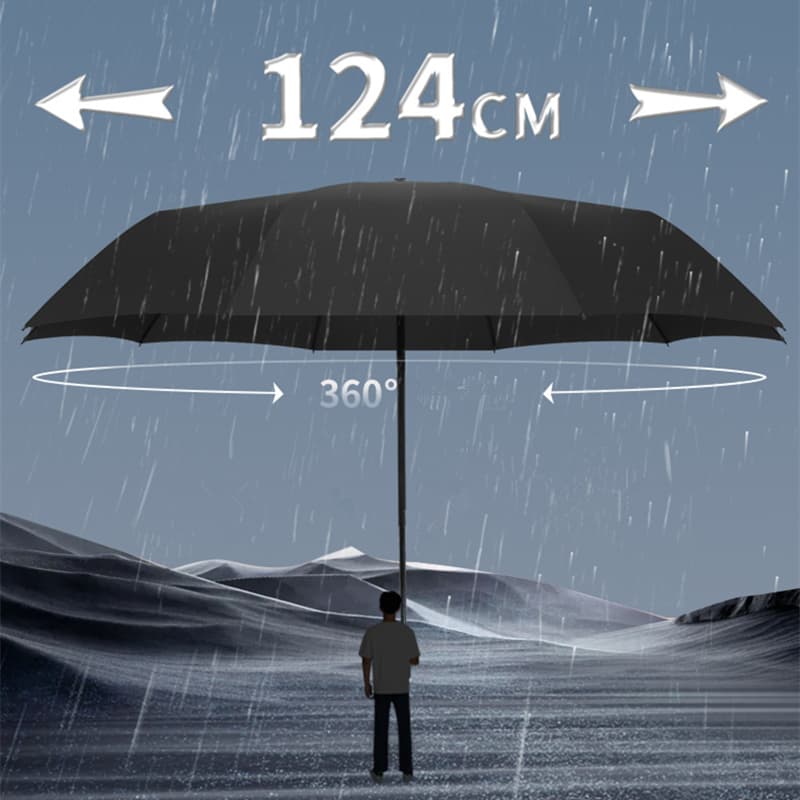 ร่มอัตโนมัติ 24 ซี่โครง ร่มพับอัตโนมัติ Auto ขนาดใหญ่ กันลมกันฝนกันแดดกันUV Umbrella< ในไทย> รุ่น：Y6 รูปที่ 9
