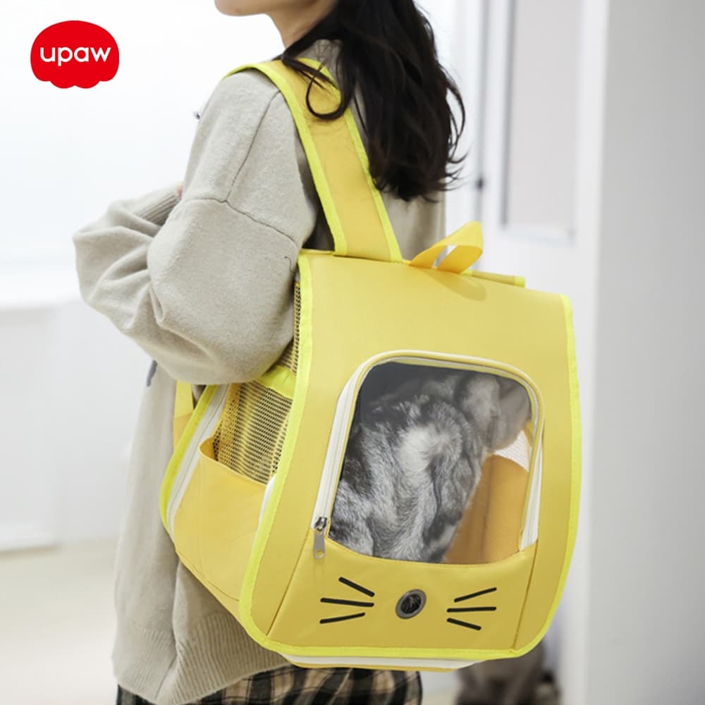 15kg กระเป๋าเป้แคทแพ็คกระเป๋าแมวพกพาแบบพับเก็บได้, รถเข็นสัตว์เลี้ยง，กล่องเดินทางสำหรับสัตว์เลี้ยง，สัตว์เลี้ยงออกไป รูปที่ 8