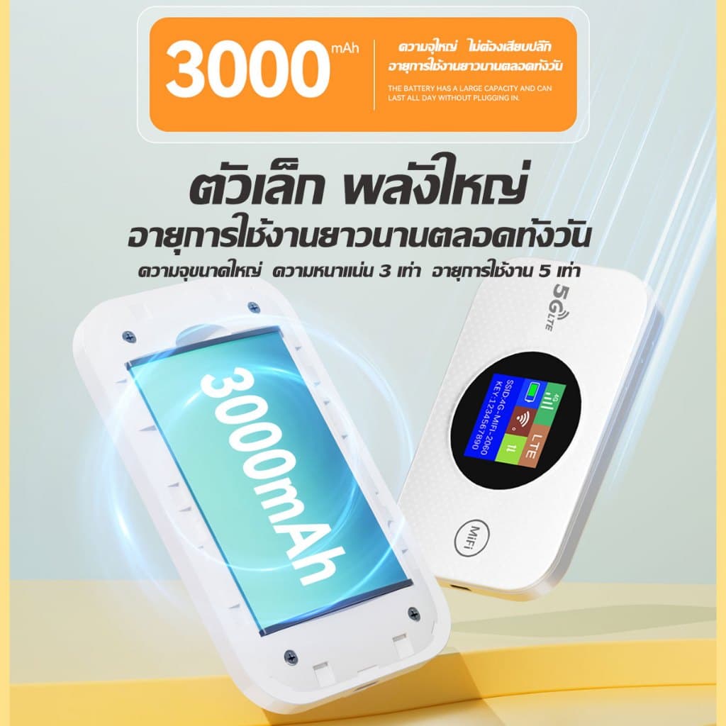 พอกเก็ตไวไฟD-LINK 5G 2300Mbps Pocket WiFi พกพาไปได้ทุกที่ ใส่ซิมแล้วใช้ได้ทันที ไวไฟพกพา ไวไฟพกพาใส่ซิม โมบายไวไฟ รูปที่ 7