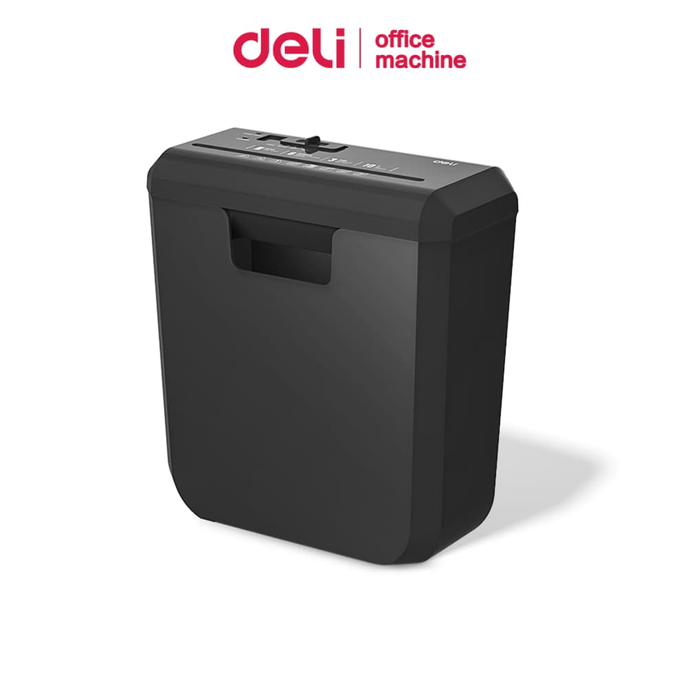 Deli เครื่องทำลายเอกสาร 10L เครื่องย่อยกระดาษ Auto ไม่ต้องแกะแม็ก ย่อยละเอียด 6mm Paper Shredder