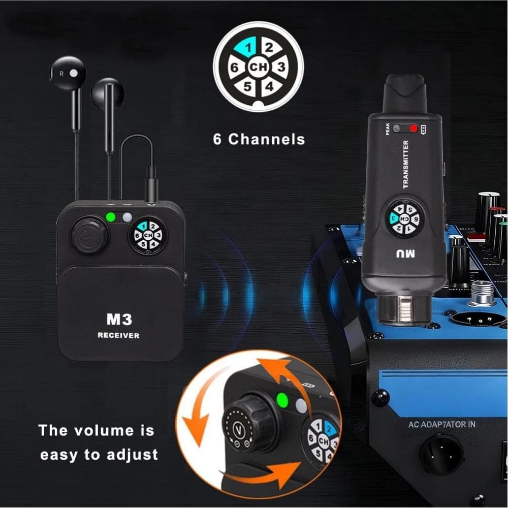 ระบบมอนิเตอร์อินเอียร์ไร้สาย ระบบไออีเอ็มไร้สายสเตอริโอ/โมโน 2.4Ghz เวที/วงดนตรี/การบันทึกสตูดิโอ Wireless Ear Return รูปที่ 3