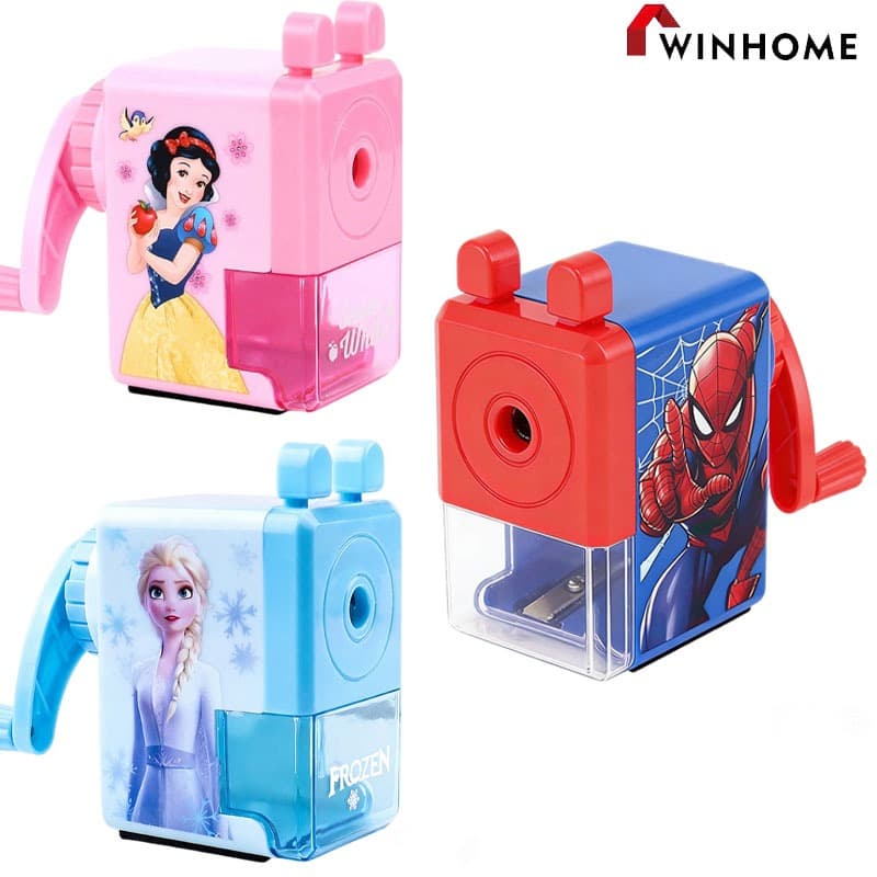 พร้อมส่ง กบเหลาดินสอ แบบมือหมุน เหลาง่าย ลายการ์ตูน  Juàn bǐ dāo 3 เครื่องเหลาดินสอ