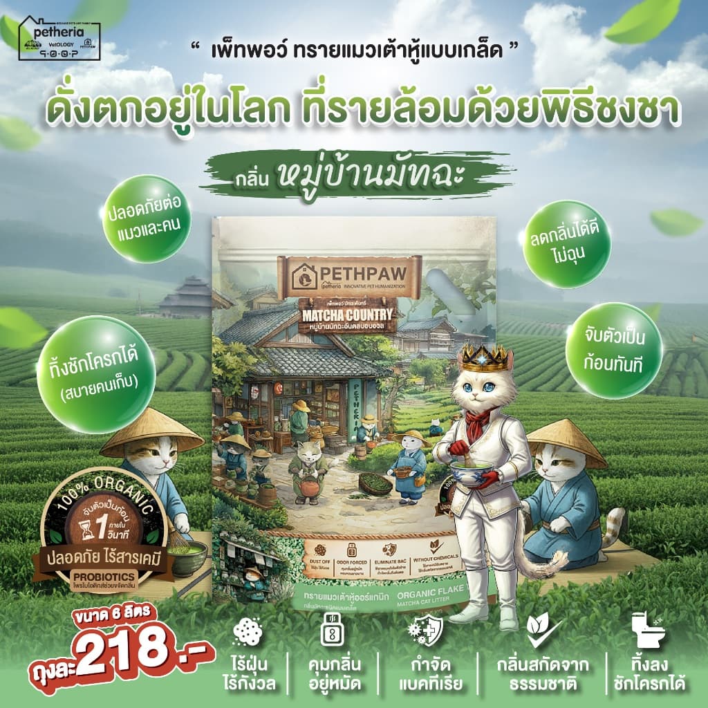PETHPAW - เพ็ทพอว์ทรายแมวเต้าหู้ แบบเกล็ด ขนาด 6 ลิตร รูปที่ 2