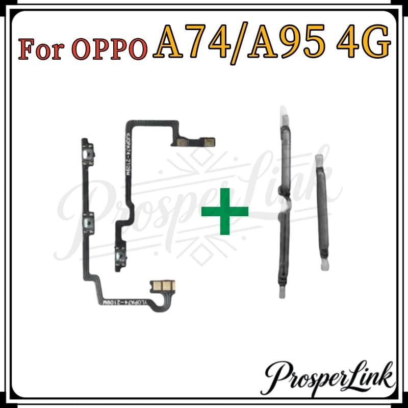 ปุ่มปรับระดับเสียงไฟสําหรับ OPPO A74 4G A95 4G ปุ่มปรับระดับเสียงไฟด้านข้าง Key Flex Cable อะไหล่ซ่อมโทรศัพท์ Power รูปที่ 7