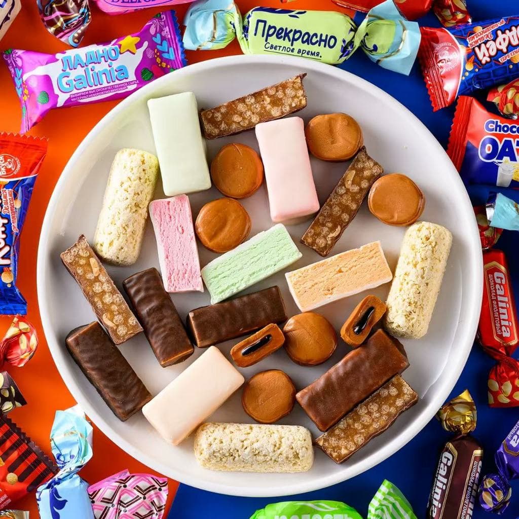 ซื้อ 1 แถม 1 russian candy 1000g ช็อกโกแลตรัสเซีย เข้มข้น หอม หวานละมุน หลายรส อร่อย ของขวัญปีใหม่ รูปที่ 3