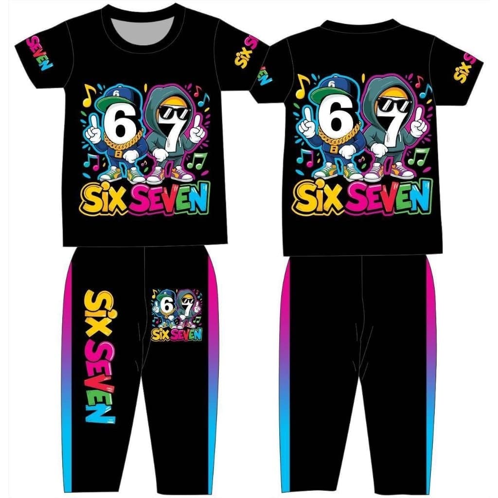 มาแรง!!ชุดเด็กsixsevenสีสันสดใส ใส่แล้วหล่อเท่ห์สุดๆ 2-12ปีใส่ได้ พิมพ์ลายทั้งตัว งานไทย รูปที่ 1