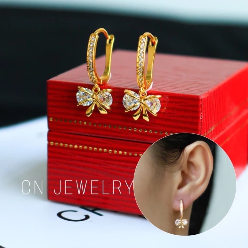 ต่างหูห่วงไข่มุก โบว์มุก รุ่นมุกขายดี 1คู่ CN Jewelry earing ตุ้มหู ต่างหูแฟชั่น ต่างหูเกาหลี ต่างหูมุก รูปที่ 9