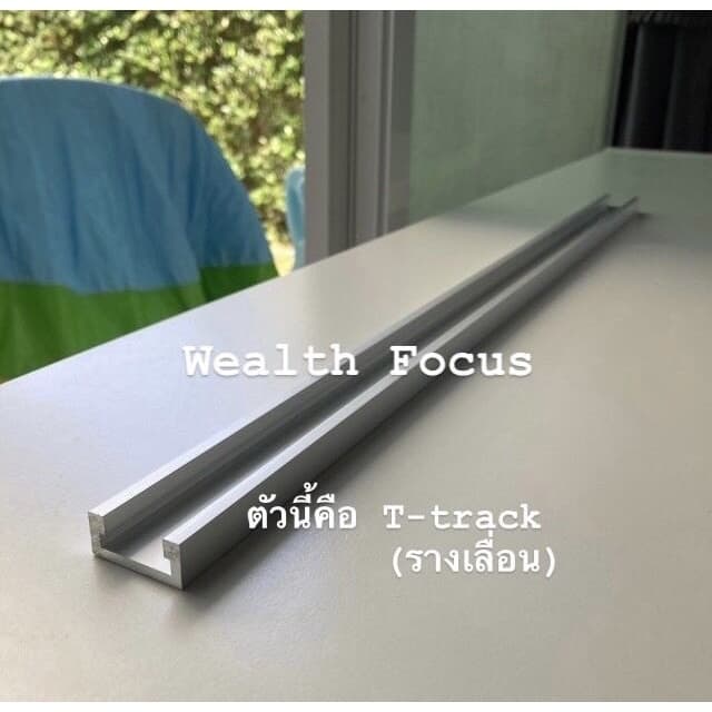 T-track & Slide bar ยาวสูงสุด 2 เมตร อลูมิเนียมรางไม้ T-slot รางโต๊ะเร้าท์เตอร์ รูปที่ 3