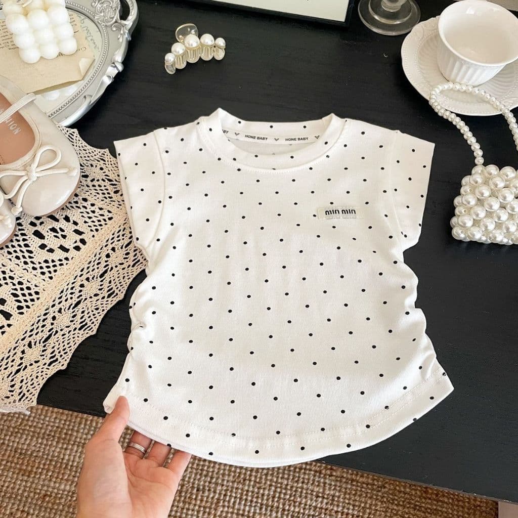 เสื้อเด็กแขนกุด ลาย Polka Dot สไตล์เกาหลี รูปที่ 7