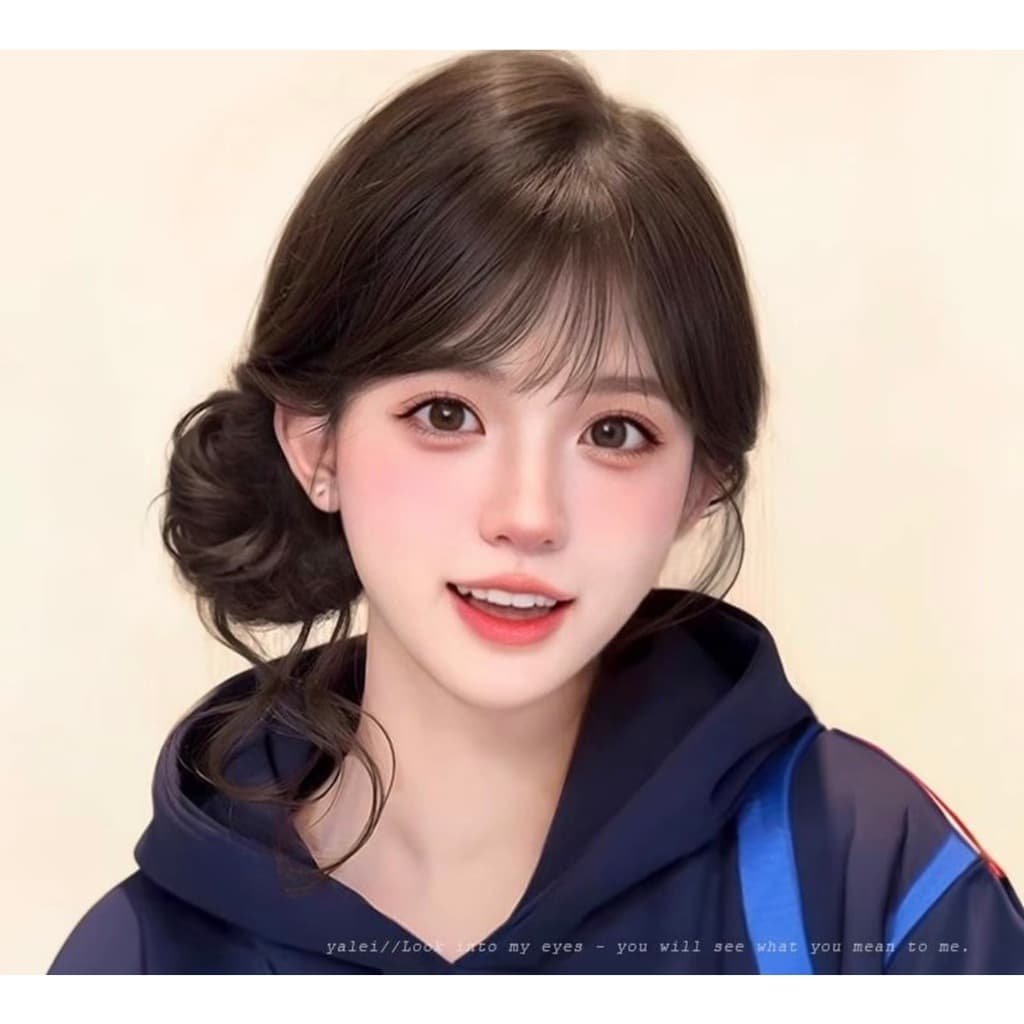 แฮร์พีชยางรัดผมทรงดังโงะ ผมปลอมแบบยางรัดสไตล์เกาหลี เปลี่ยนลุคได้ง่ายๆ ไหมนิ่ม เรียบเนียนไปกับผมจริง รูปที่ 5
