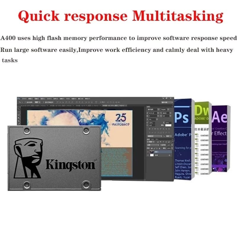 Kingston 480GB 960GB SSD A400 SATA 3.0 2.5“ ฮาร์ดไดรฟ์ภายใน รับประกัน 3 ปี รูปที่ 8