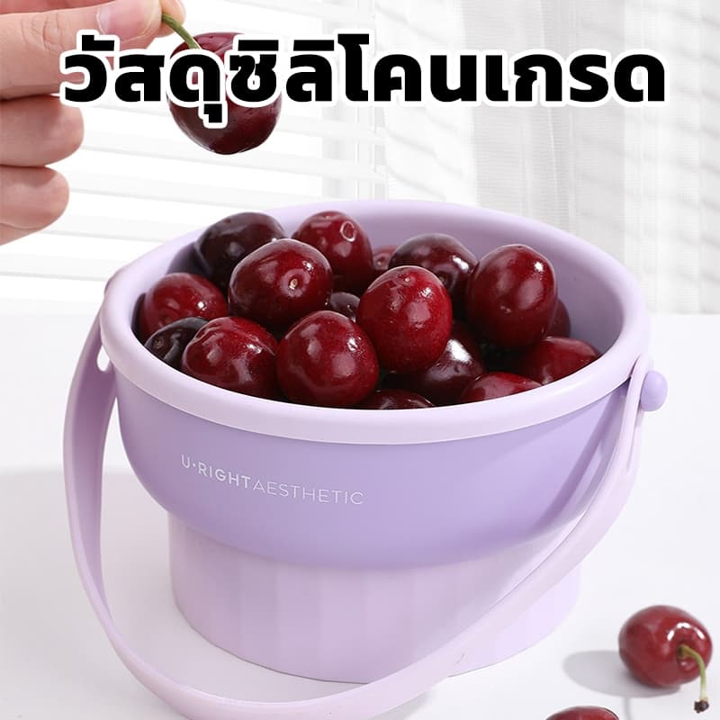 ที่ล้างแปรงแต่งหน้า น้ำยาล้างแปรง 3 in 1 วัสดุซิลิโคน แบบพกพา ตากได้ รูปที่ 4