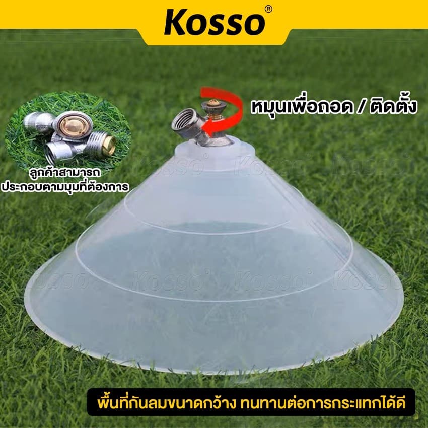 Kosso ฝาครอบหัวพ่นยา หัวฉีดทรงกลม หมุนปรับการฉีดได้ กันฟุ้งพ่นยา หัวฉีด ปากกว้าง 1ชิ้น รูปที่ 5