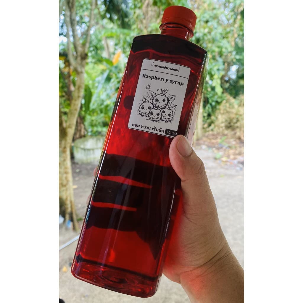 หัวน้ๅหวๅน 1000ml ไซรัปเข้มข้u กลิ่uรๅสเบอรี่ รูปที่ 1
