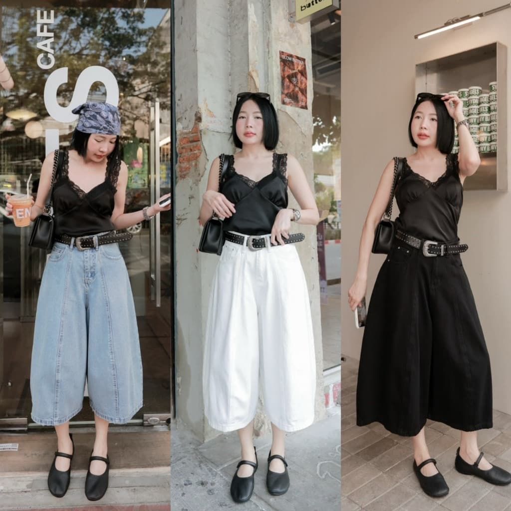 Pumkins Short Jeans กางเกงยีนส์ทรงฟักทองขา9ส่วนรุ่น A927 TAG DARIM รูปที่ 1
