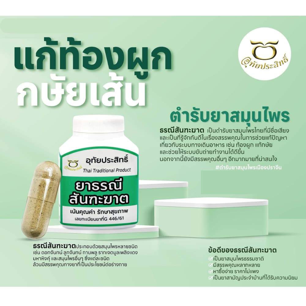 อุทัยประสิทธิ์ ยาธรณีสันฑะฆาต 20แคปซูล รูปที่ 3