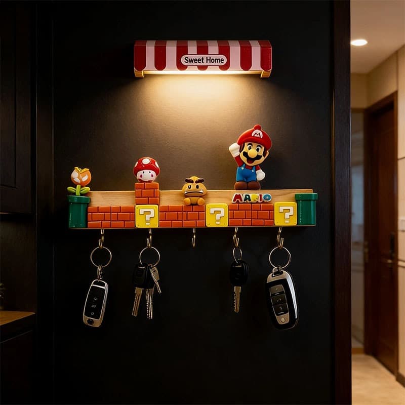 ที่แขวนกุญแจมาริโอ้ Mario ตกแต่งบ้าน ที่แขวนกุญแจหน้าบ้าน ตกแต่งทางเข้า ของขวัญ รูปที่ 7