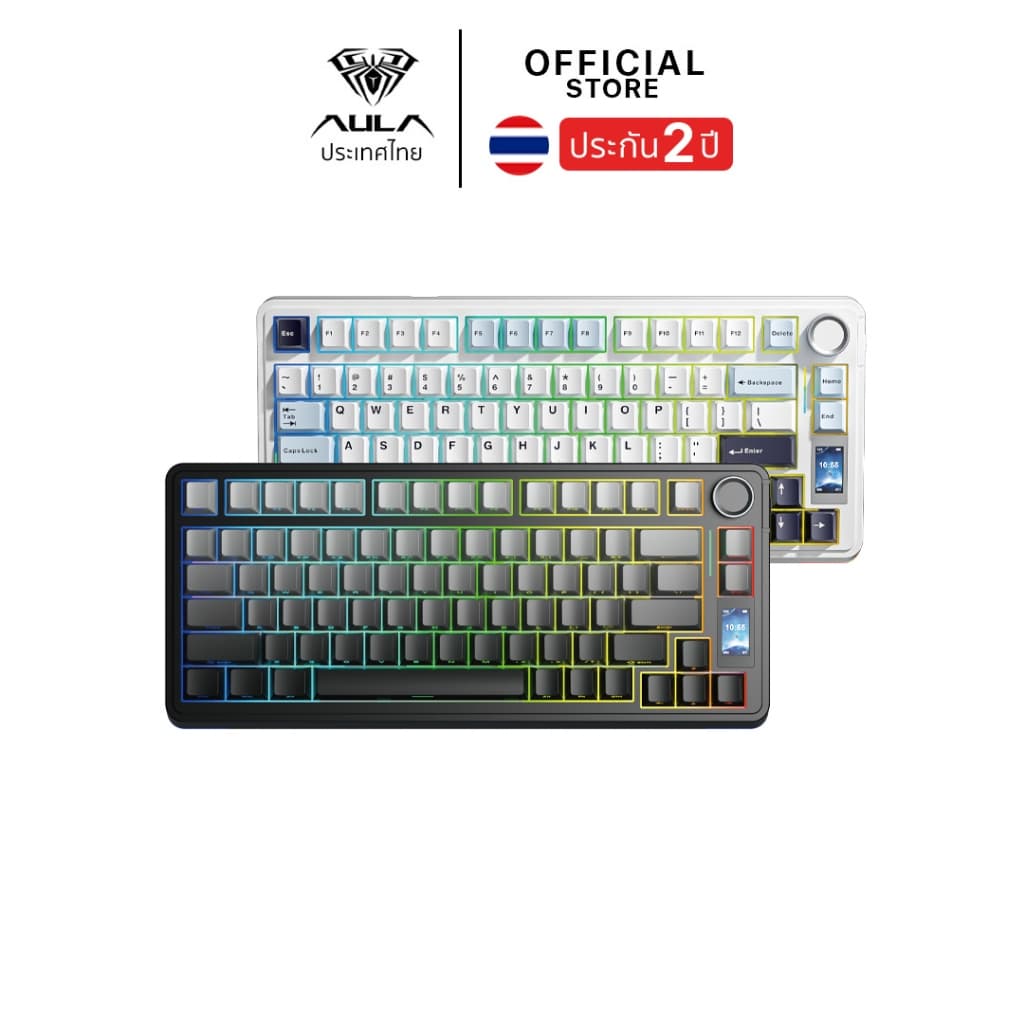 คีย์บอร์ดไร้สาย - AULA S75Pro - Display Gasket Mechanical Keyboard คีย์ไทย รับประกัน 2 ปี รูปที่ 1