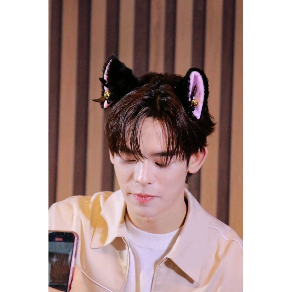 กิ๊บหูแมว ไซด์กิ๊บ 5.5cm เลือกสีโบว์ได้ ขนนุ่ม รูปที่ 8